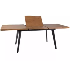 Fresno asztal, 150X90, fekete, tölgy