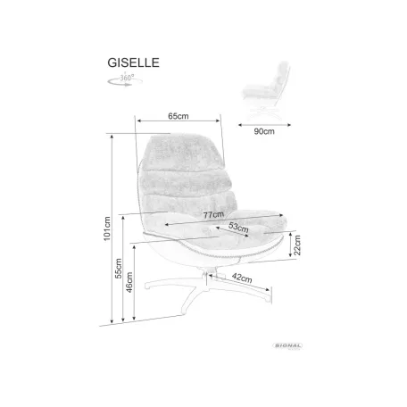 Giselle fotel, szürke