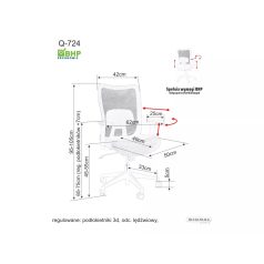 Q-724 forgószék, szürke