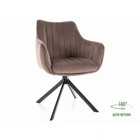 Azalea bársony szék, fekete, cappuccino