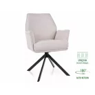 Hugo Brego szék, matt fekete, világos bézs