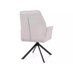 Hugo Brego szék, matt fekete, világos bézs