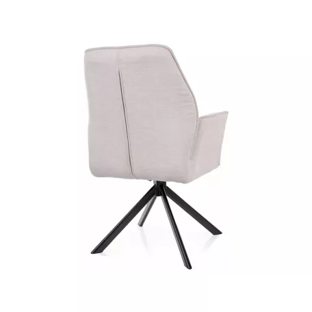 Hugo Brego szék, matt fekete, világos bézs