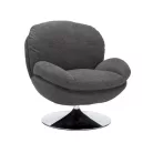 Brigitte Brego fotel, króm, sötét szürke