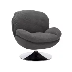 Brigitte Brego fotel, króm, sötét szürke