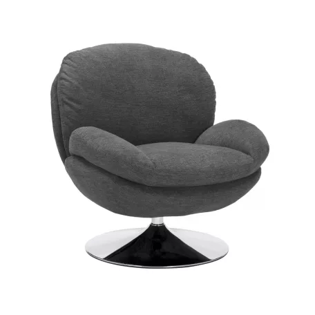 Brigitte Brego fotel, króm, sötét szürke