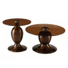 Cassie  dohányzóasztal szett, rézfény, üveg barna