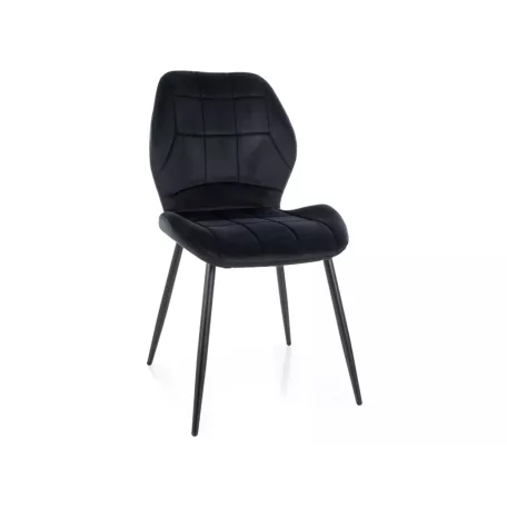 Jake bársony szék, matt fekete, fekete