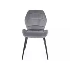 Jake bársony szék, matt fekete, szürke