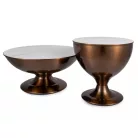 Salsa dohányzóasztal szett, rézfény, matt fehér, márványhatású