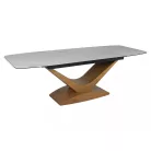 Dolce kerámia asztal, 180X95, tölgy, matt fehér