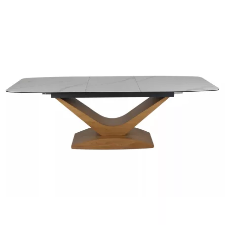 Dolce kerámia asztal, 180X95, tölgy, matt fehér