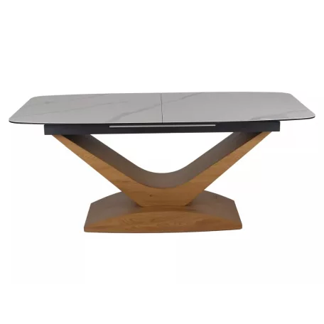 Dolce kerámia asztal, 180X95, tölgy, matt fehér