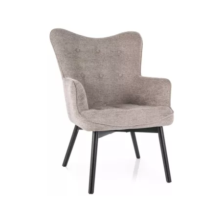 Carmen Raven fotel, matt fekete, sötét bézs