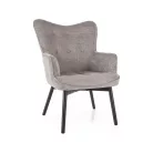 Carmen Raven fotel, matt fekete, világos szürke