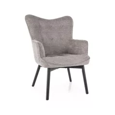 Carmen Raven fotel, matt fekete, világos szürke