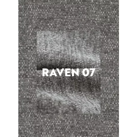 Carmen Raven fotel, matt fekete, világos szürke