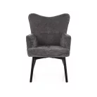 Carmen Raven fotel, matt fekete, szürke