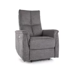 Neptun Brego fekvőfotel, fekete, sötét szürke