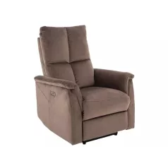 Neptun bársony dönthető fotel, fekete, cappuccino