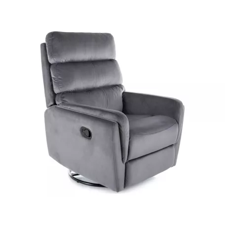 Argos bársony dönthető fotel, fekete, szürke