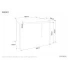 Mario asztal, 100X60, piszkosfehér, piszkosfehér