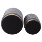 Britta bársony puff (szett), szürke