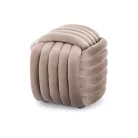 Bruni bársony puff, 45X45, sötét bézs