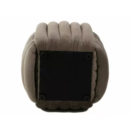 Bruni bársony puff, 45X45, sötét bézs