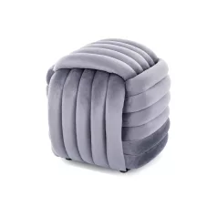 Bruni bársony puff, 45X45, szürke