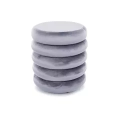 Calvi bársony puff, szürke