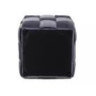 Casel bársony puff, 42X42, szürke