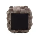 Faris bársony puff, 45X45, sötét bézs