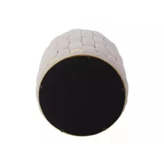 Tiara bársony puff, világos bézs