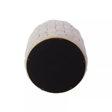 Tiara bársony puff, világos bézs