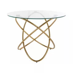 Orbit asztal, aranysárga, üveg