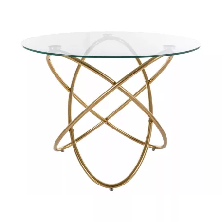 Orbit asztal, aranysárga, üveg