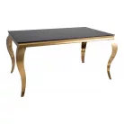 Prince asztal, 150X90, aranysárga, fekete