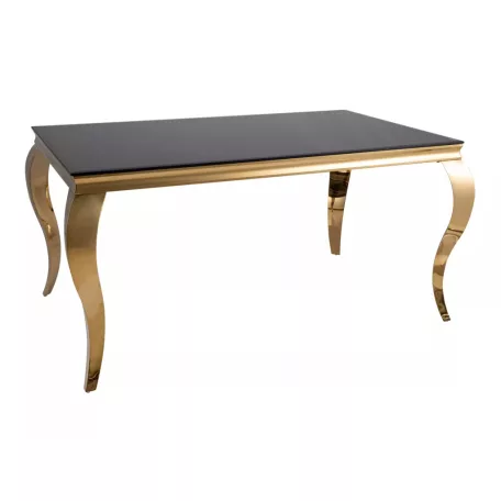 Prince asztal, 150X90, aranysárga, fekete