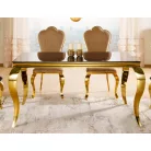 Prince asztal, 150X90, aranysárga, fekete