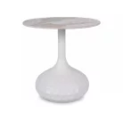 Salo B dohányzóasztal, matt fehér, fehér fényes, márványhatású