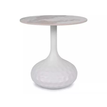 Salo B dohányzóasztal, matt fehér, fehér fényes, márványhatású