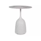 Salo A dohányzóasztal, matt fehér, fehér fényes, márványhatású