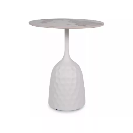 Salo A dohányzóasztal, matt fehér, fehér fényes, márványhatású