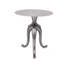 Kígyó dohányzóasztal, ezüst, fehér fényes, márványhatású