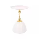 Piana dohányzóasztal, fehér + arany, fehér