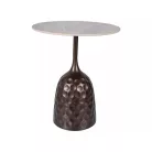 Mutti dohányzóasztal, antik bronz, szürke, márványhatású