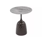 Mutti dohányzóasztal, antik bronz, szürke, márványhatású