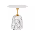 Fama dohányzóasztal, fehér, márványhatású + arany, fehér, márványhatású