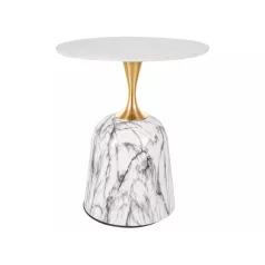   Fama dohányzóasztal, fehér, márványhatású + arany, fehér, márványhatású